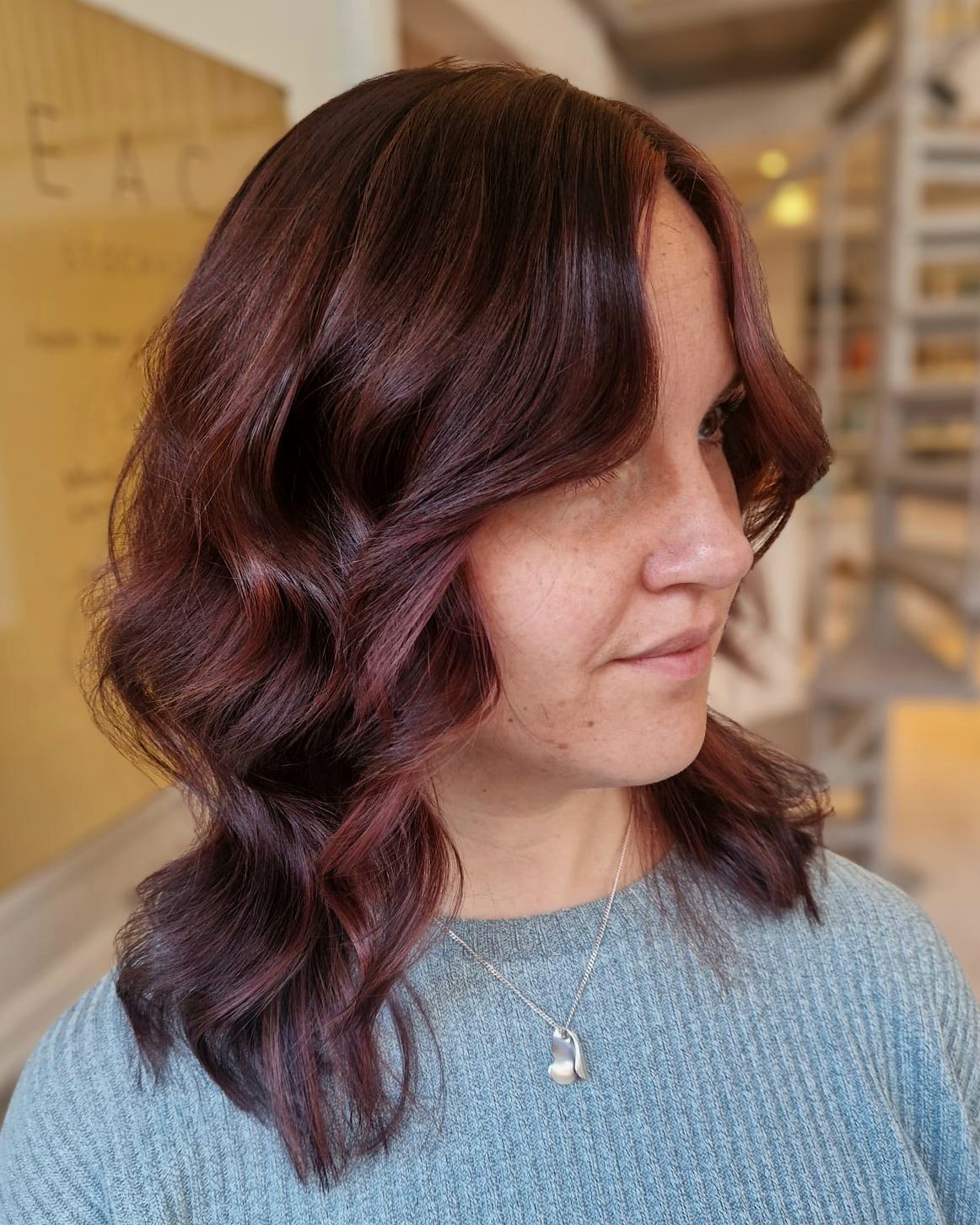 ❤️💜 Red violet hair color