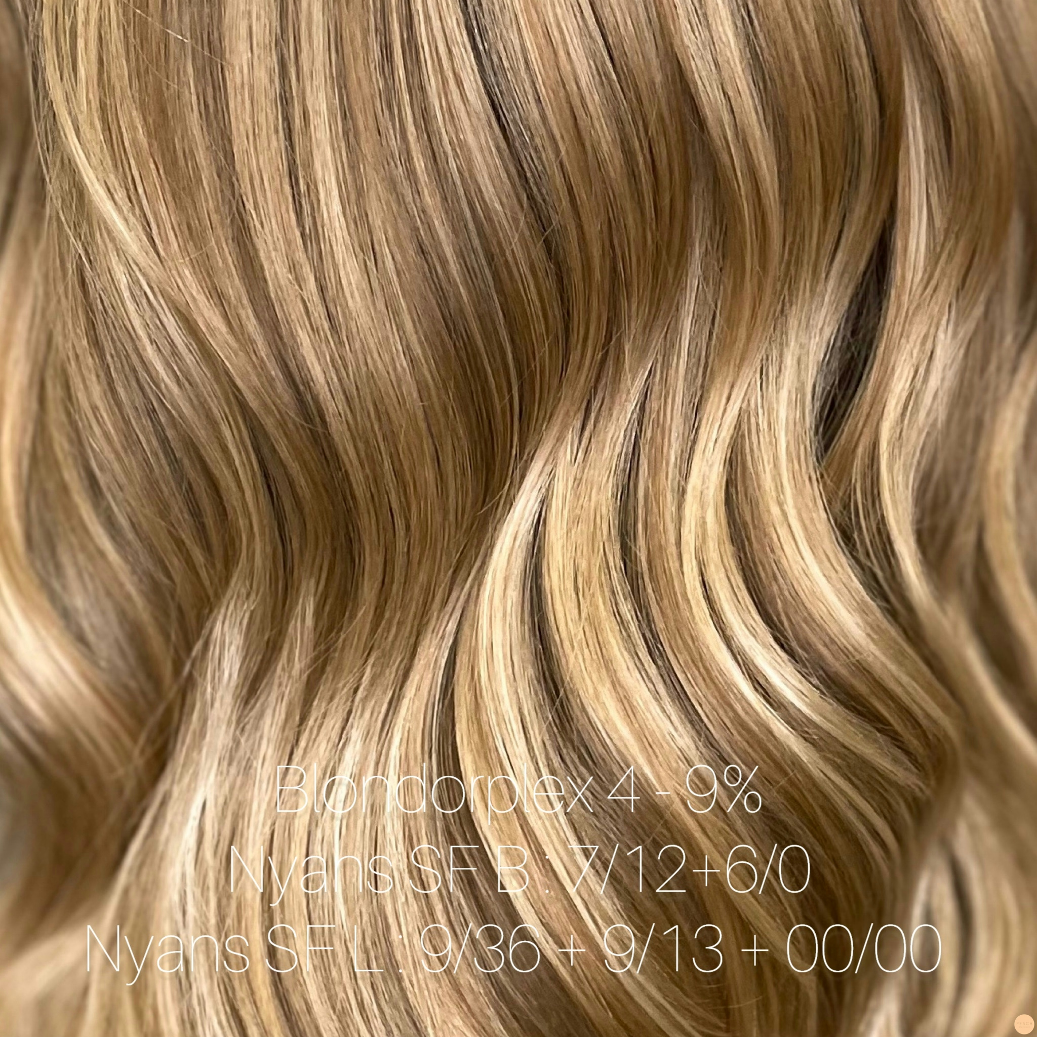 Champagne blonde hair color