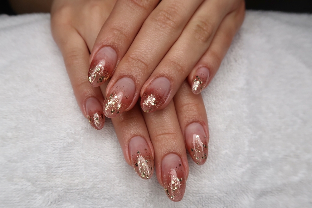 Guld glitter fade